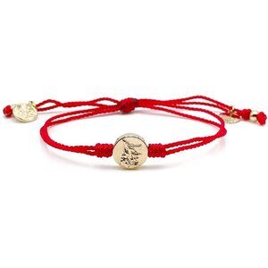 St. Michael Archangel Coin Medal Red Cord Adjustable Bracelet